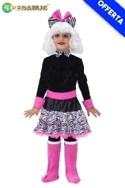 DOLL ZEBRATINA BAMBINA PARRUCCA BIANCA